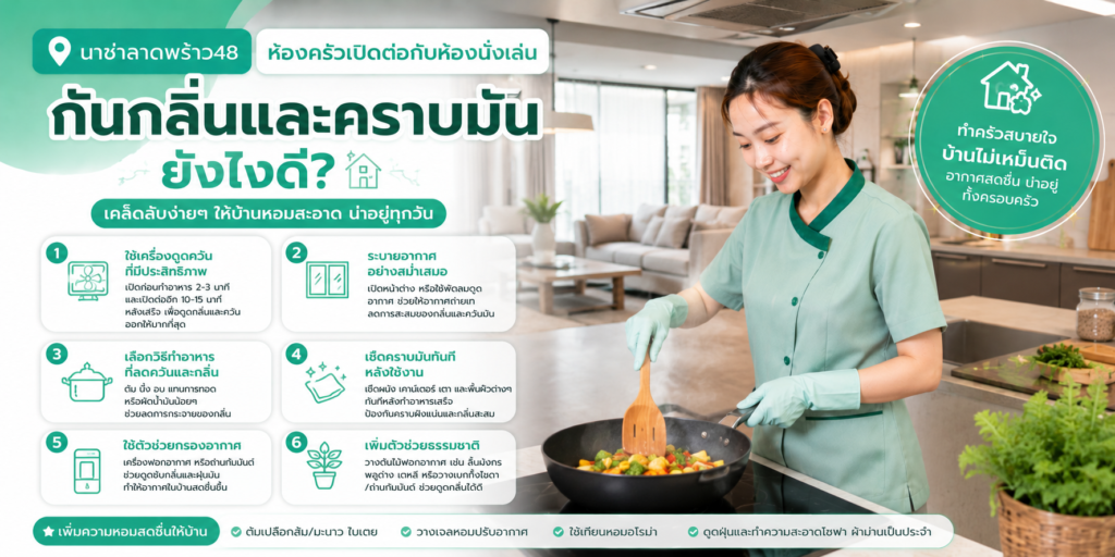 ครัวเปิดกันกลิ่นอาหาร