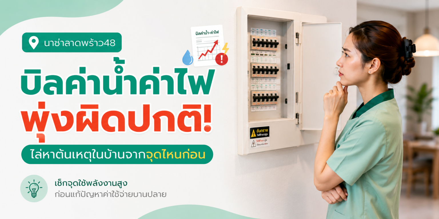 บิลค่าน้ำค่าไฟพุ่งผิดปกติ