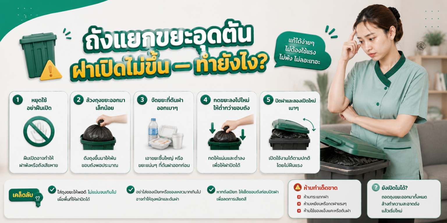 ถังแยกขยะอุดตัน
