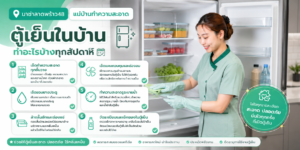 ทำความสะอาดตู้เย็นทุกสัปดาห์