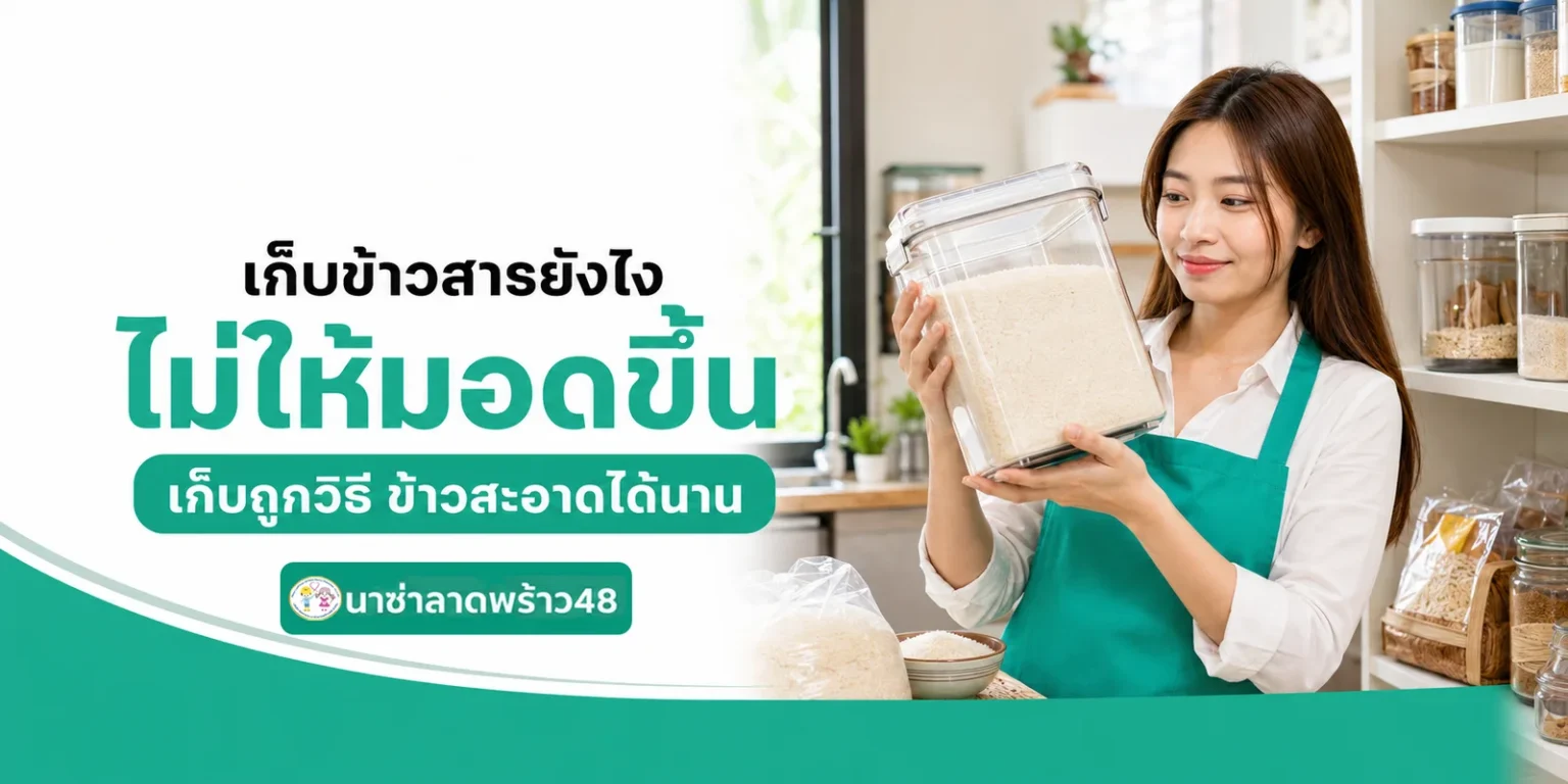 ข้าวสารเก็บแบบไหนไม่ให้มอดขึ้น